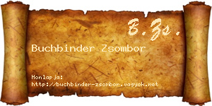 Buchbinder Zsombor névjegykártya