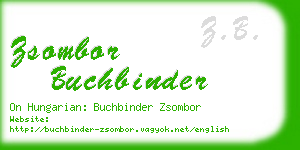 zsombor buchbinder business card